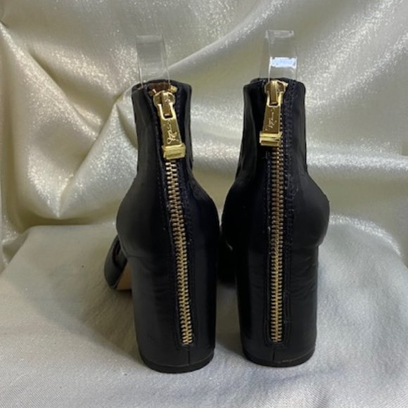 💖Report Signature Bryanna Black Leather Open Toe Ankle Boots, Size 6 / S21 - Picture 6 of 6